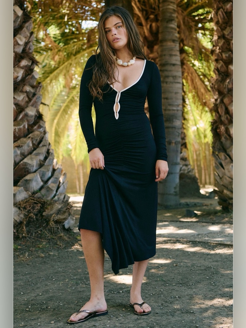 Free People midnight whisper midi dress